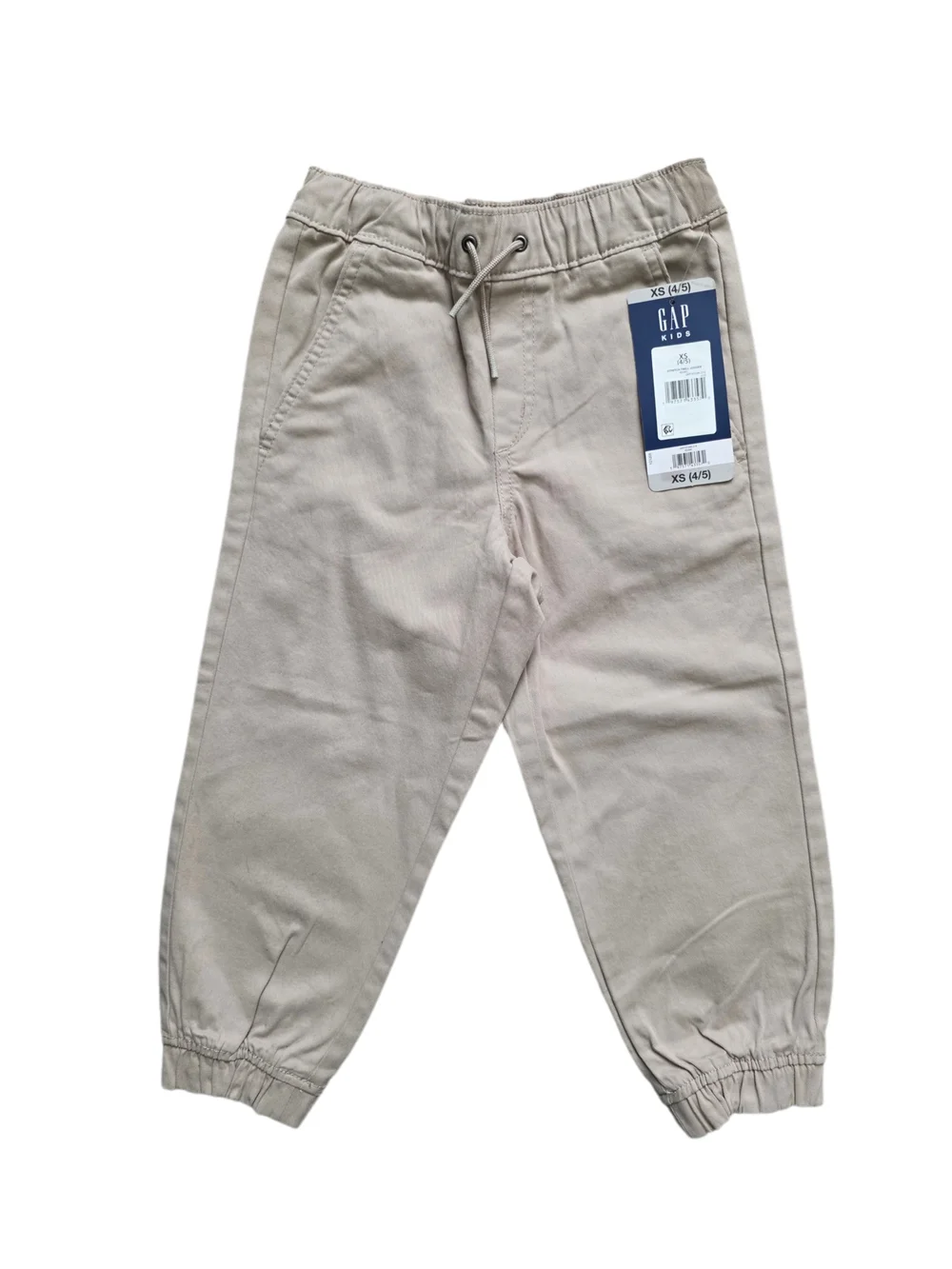 GAP Kids Tan Stretch Twill Jogger Pants with Drawstring Size XS